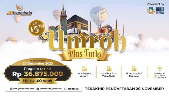 JMTransindo Umroh Plus Turki 20 Desember 2023